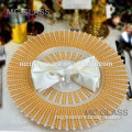 Embossed wedding charger plate gold silver for wholesale